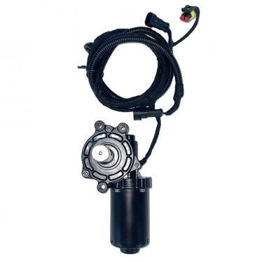 TB1663-018L Universal Two-Pin Flat Plug Power Running Board Motor Front Left Driver Side with Integrated Light Wiring Loom Special Connector for VW Teramont Heavy Duty Standalone Electric Side Step Actuator