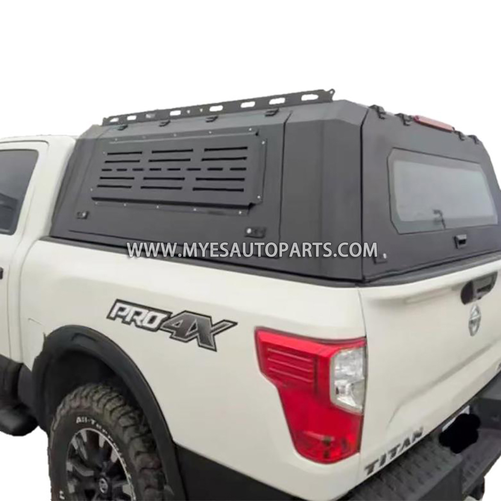 Premium Heavy-Duty Hardtop Camper Shell for Nissan Titan XD (2016-2026+) | Waterproof Aluminum & Steel Truck Canopy with Integrated Roof Rack