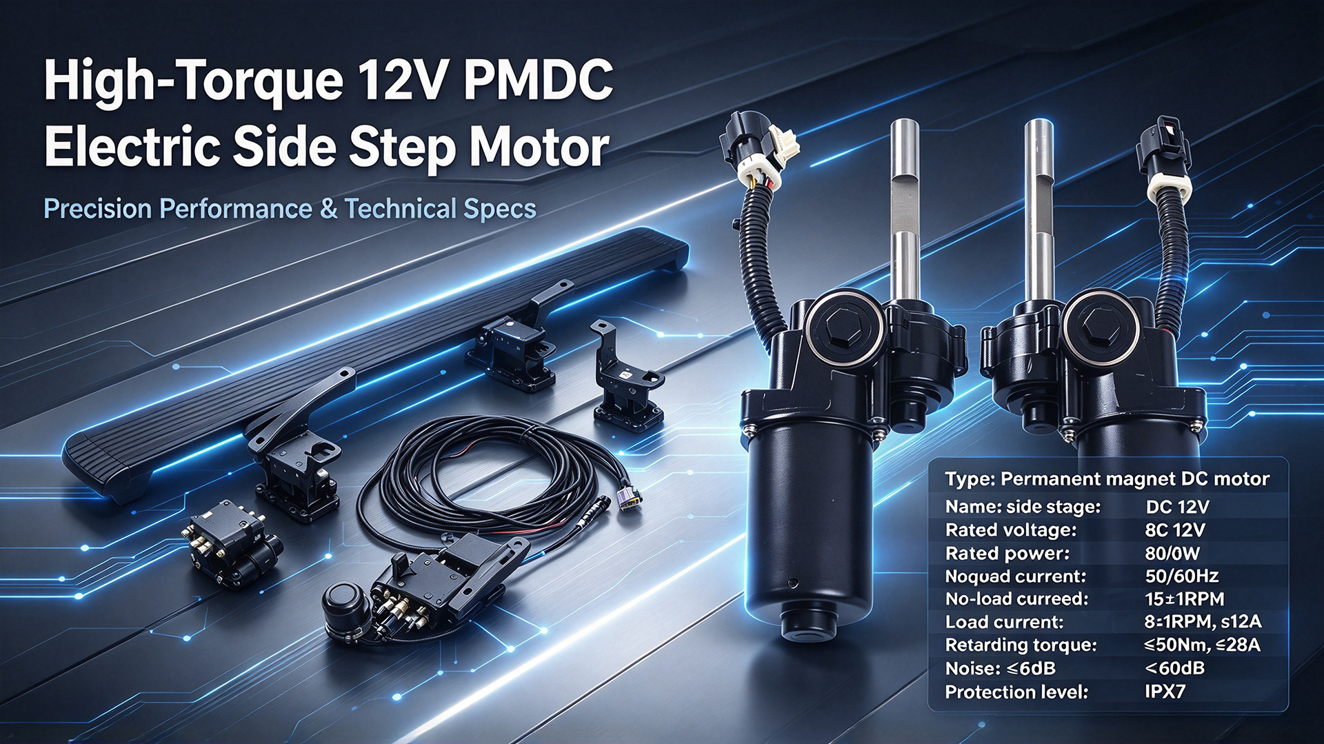High-Torque 12V PMDC Electric Side Step Motor: Precision Performance & Technical Specs